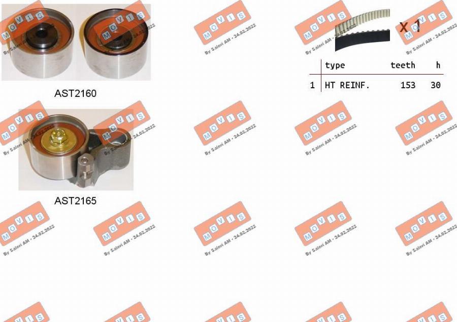 MOVIS ASTK1081 - Kit cinghie dentate www.autoricambi360.it