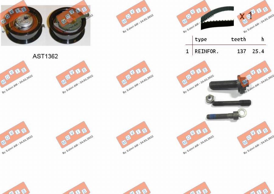 MOVIS ASTK1023 - Kit cinghie dentate www.autoricambi360.it