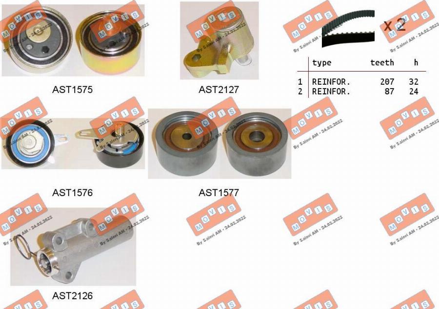 MOVIS ASTK1078C - Kit cinghie dentate www.autoricambi360.it
