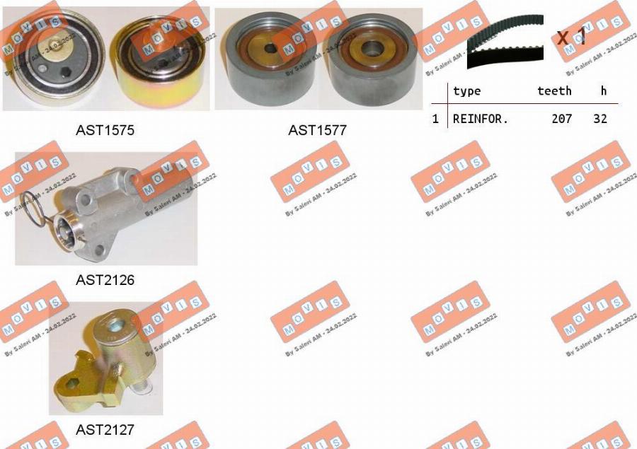 MOVIS ASTK1078 - Kit cinghie dentate www.autoricambi360.it