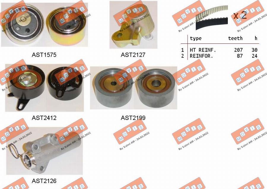 MOVIS ASTK1077C - Kit cinghie dentate www.autoricambi360.it