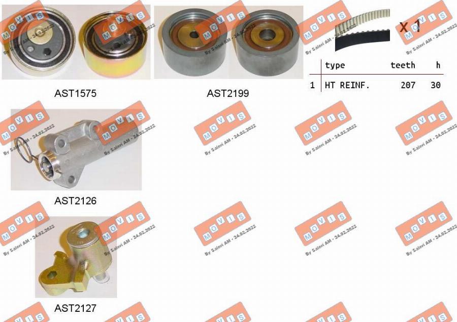 MOVIS ASTK1077 - Kit cinghie dentate www.autoricambi360.it