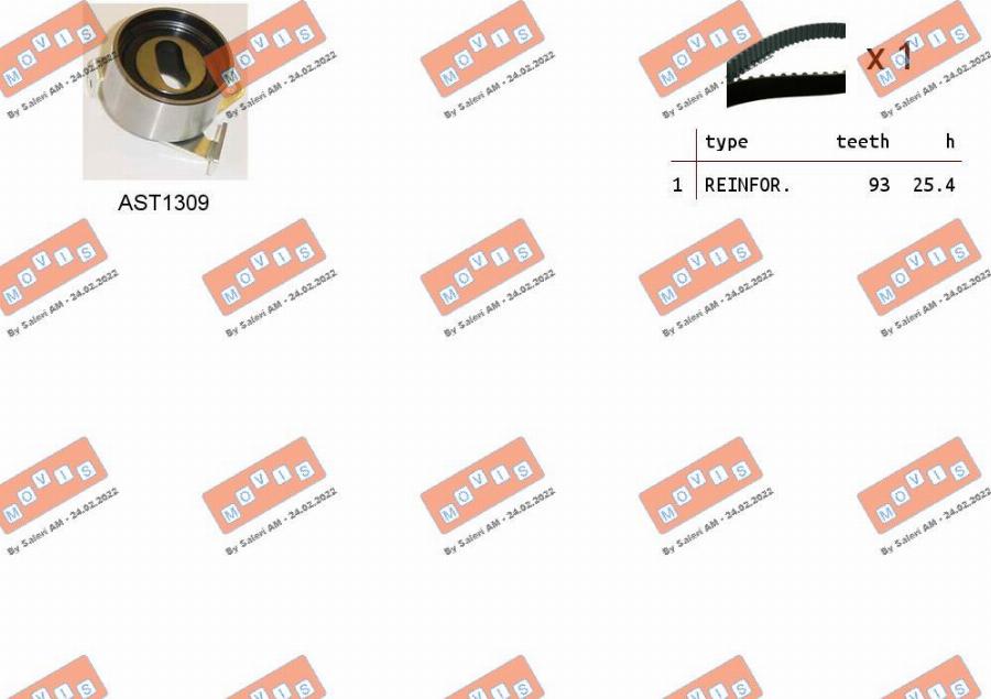 MOVIS ASTK1144 - Kit cinghie dentate www.autoricambi360.it