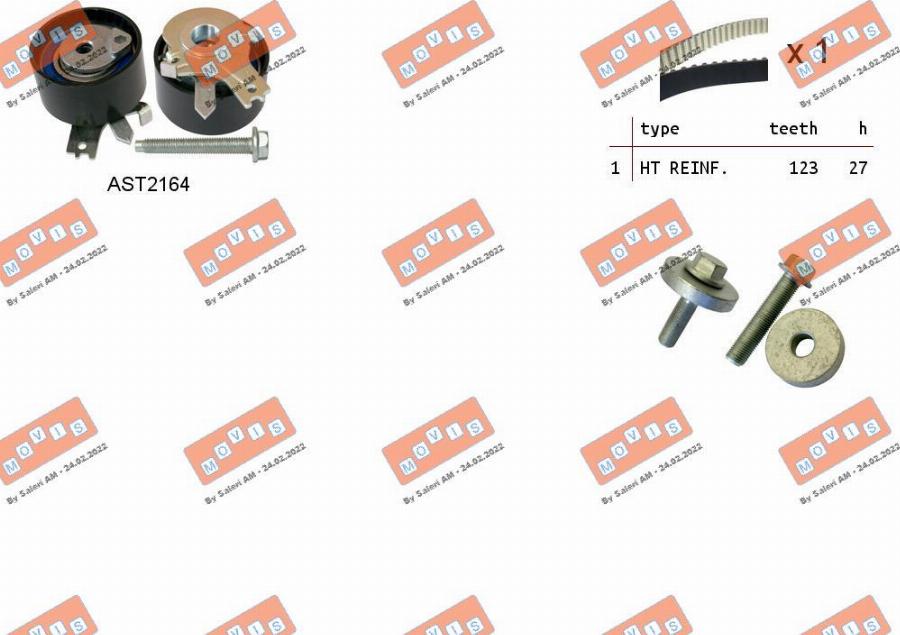 MOVIS ASTK1145 - Kit cinghie dentate www.autoricambi360.it