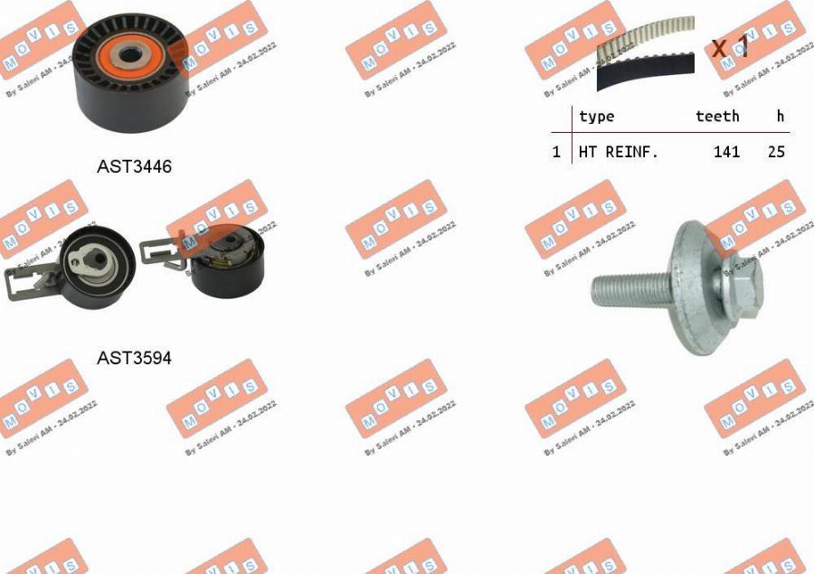 MOVIS ASTK1159 - Kit cinghie dentate www.autoricambi360.it