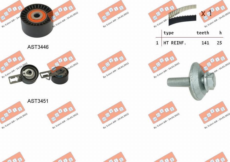 MOVIS ASTK1158 - Kit cinghie dentate www.autoricambi360.it