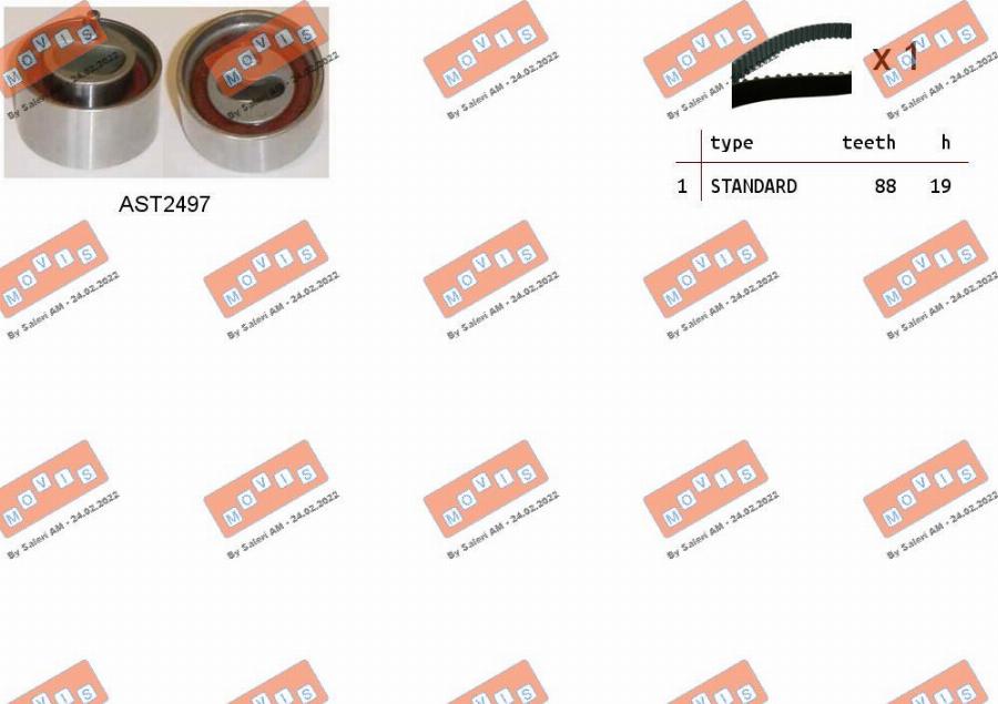 MOVIS ASTK1153 - Kit cinghie dentate www.autoricambi360.it