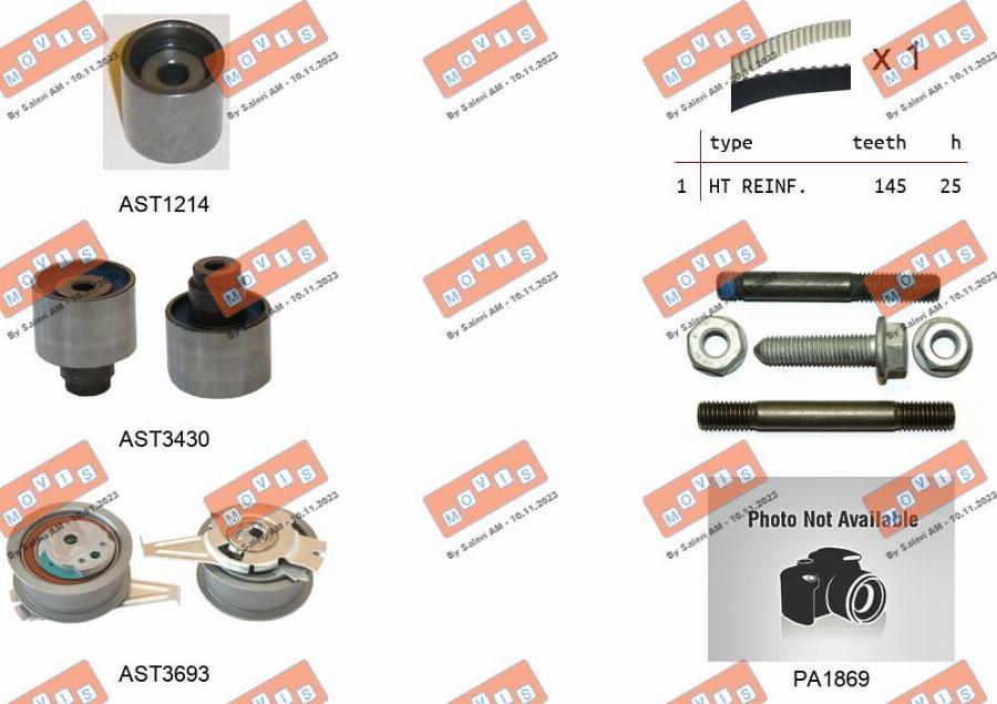 MOVIS ASTK1166PA3 - Pompa acqua + Kit cinghie dentate www.autoricambi360.it