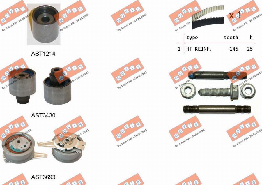MOVIS ASTK1166 - Kit cinghie dentate www.autoricambi360.it