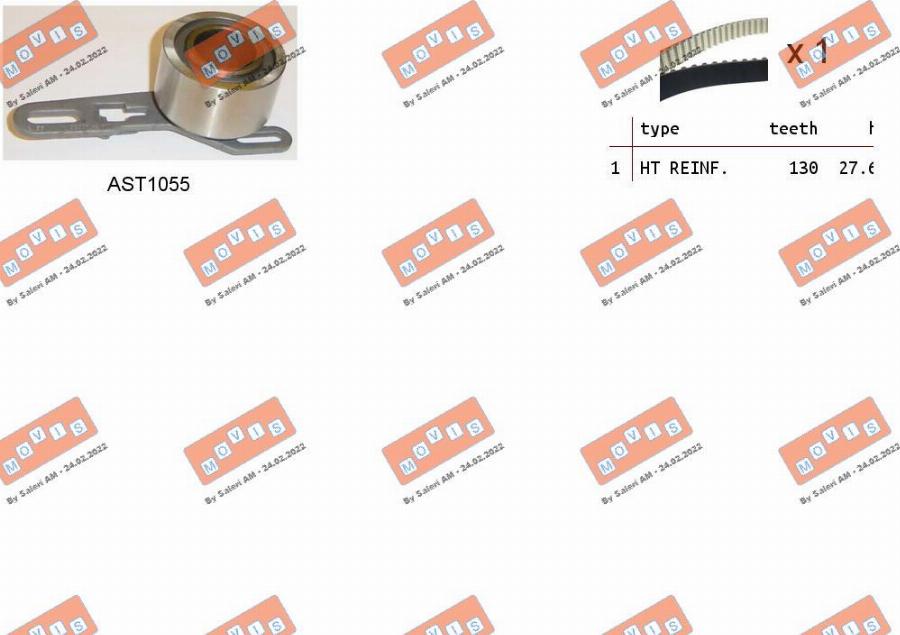 MOVIS ASTK1161 - Kit cinghie dentate www.autoricambi360.it
