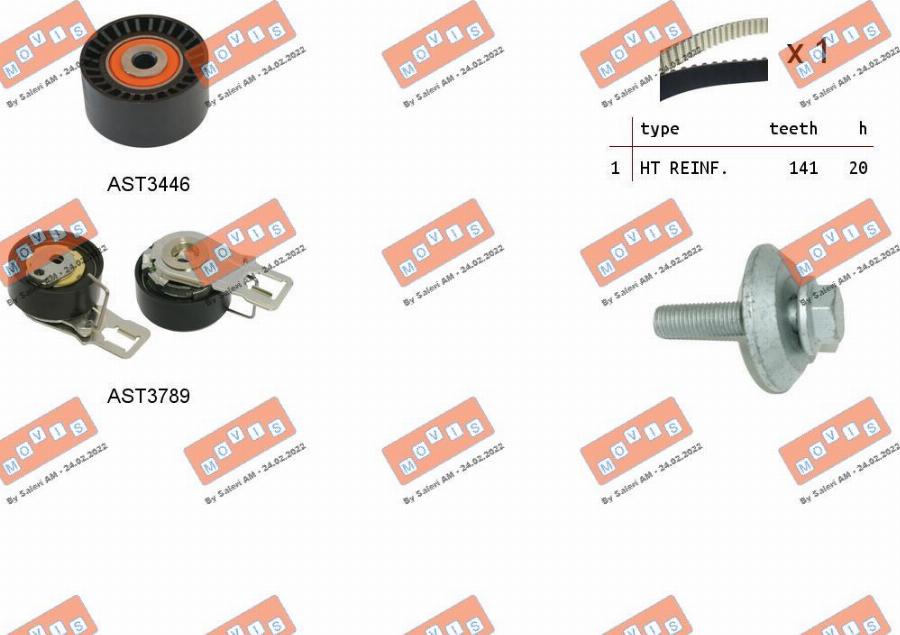 MOVIS ASTK1185 - Kit cinghie dentate www.autoricambi360.it