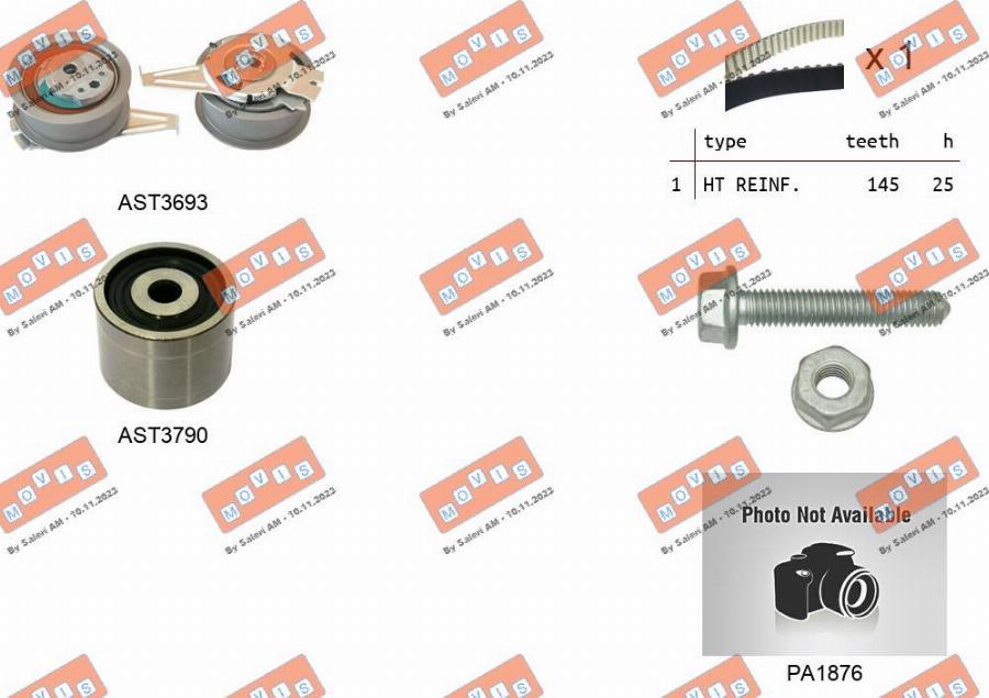 MOVIS ASTK1181PA3 - Pompa acqua + Kit cinghie dentate www.autoricambi360.it