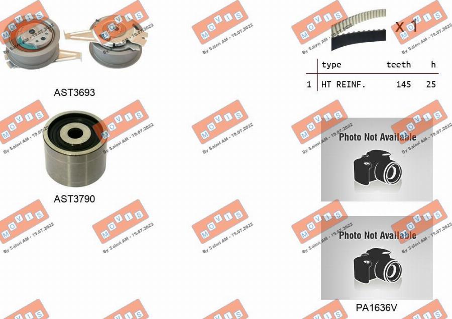 MOVIS ASTK1181PA2 - Pompa acqua + Kit cinghie dentate www.autoricambi360.it