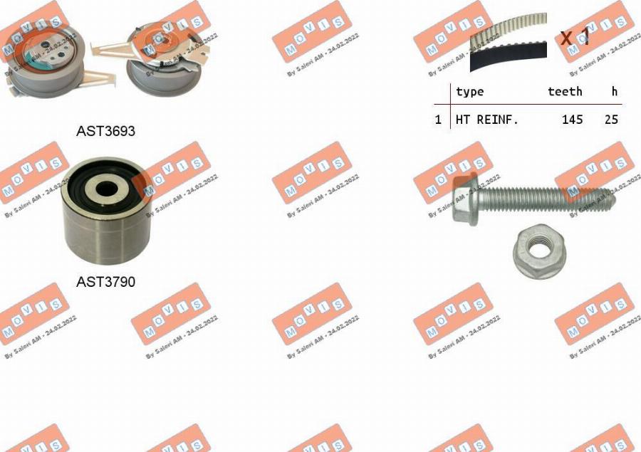 MOVIS ASTK1181 - Kit cinghie dentate www.autoricambi360.it