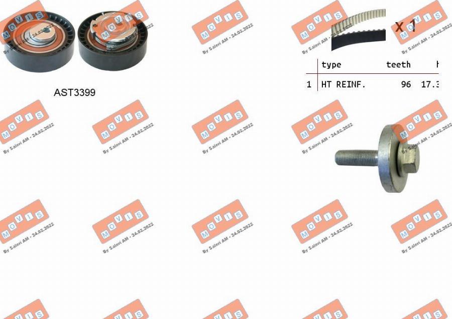MOVIS ASTK1130 - Kit cinghie dentate www.autoricambi360.it