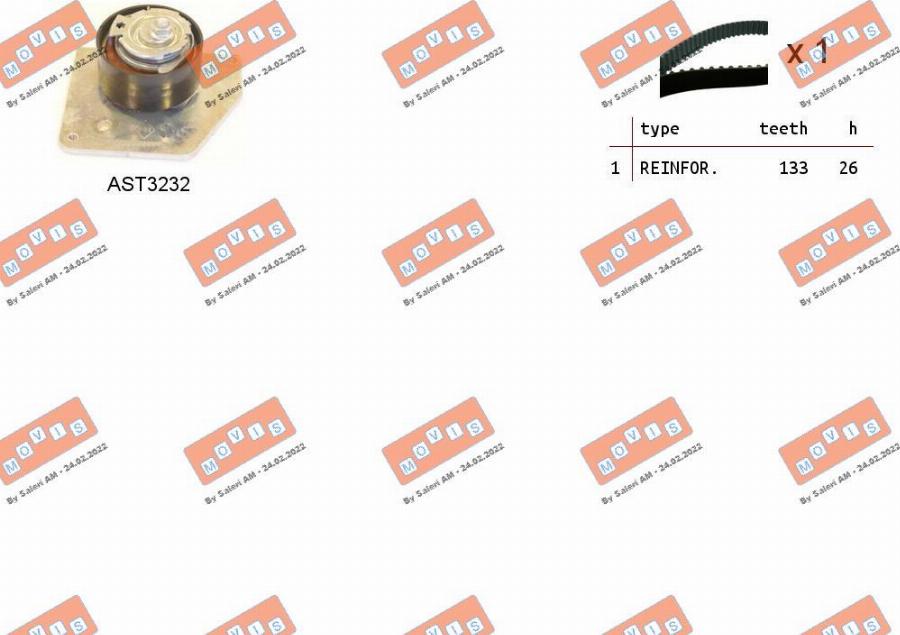 MOVIS ASTK1126 - Kit cinghie dentate www.autoricambi360.it