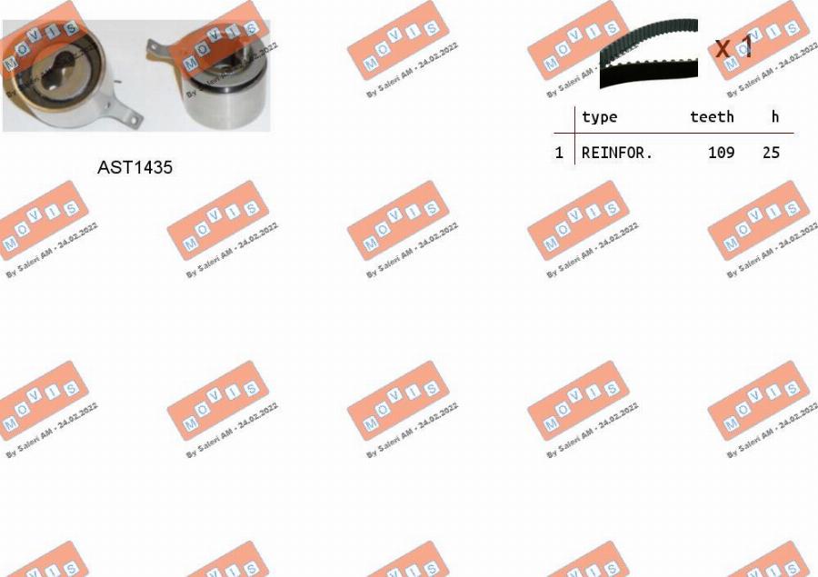 MOVIS ASTK1121 - Kit cinghie dentate www.autoricambi360.it