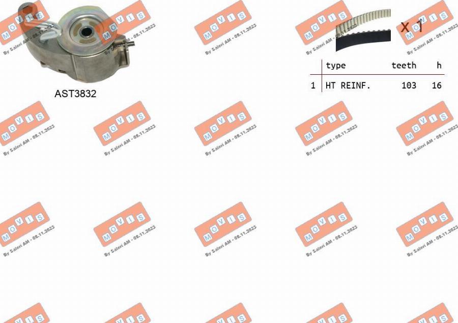 MOVIS ASTK1305 - Kit cinghie dentate www.autoricambi360.it