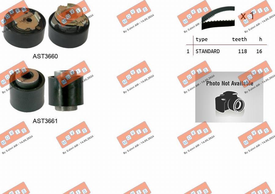 MOVIS ASTK1308 - Kit cinghie dentate www.autoricambi360.it