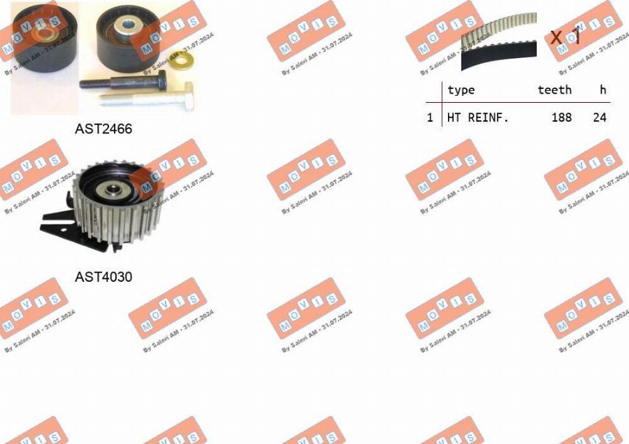 MOVIS ASTK1310 - Kit cinghie dentate www.autoricambi360.it