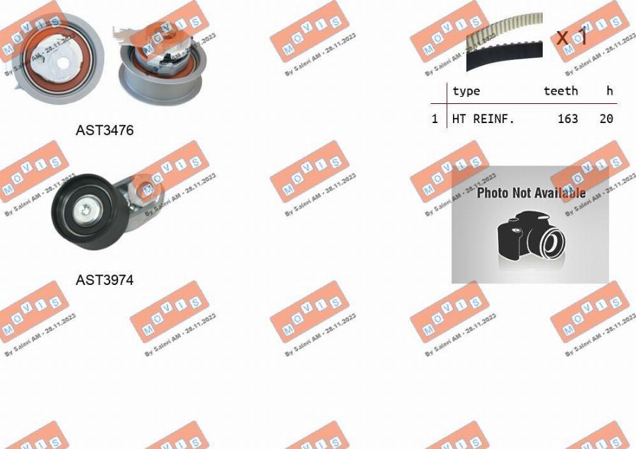 MOVIS ASTK1299 - Kit cinghie dentate www.autoricambi360.it