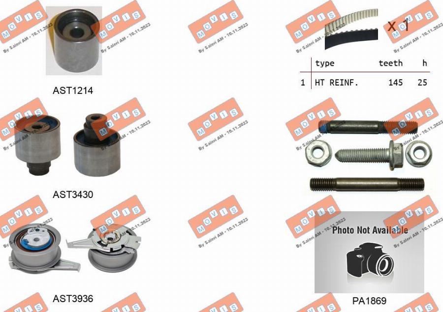 MOVIS ASTK1290PA3 - Pompa acqua + Kit cinghie dentate www.autoricambi360.it