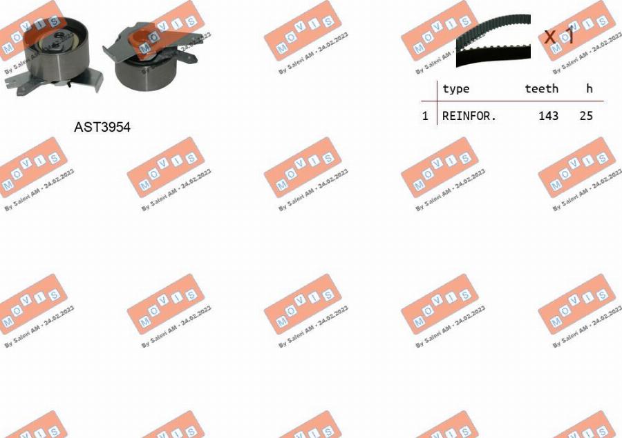 MOVIS ASTK1297 - Kit cinghie dentate www.autoricambi360.it