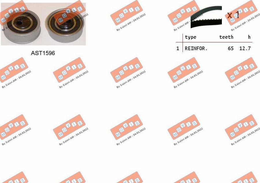 MOVIS ASTK1245 - Kit cinghie dentate www.autoricambi360.it
