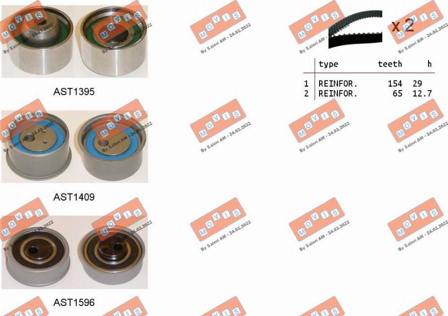 MOVIS ASTK1252 - Kit cinghie dentate www.autoricambi360.it