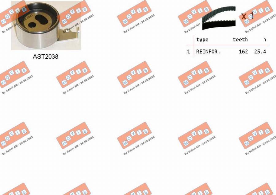 MOVIS ASTK1219 - Kit cinghie dentate www.autoricambi360.it