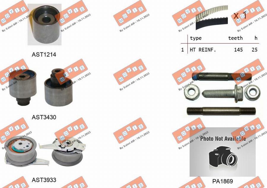 MOVIS ASTK1288PA3 - Pompa acqua + Kit cinghie dentate www.autoricambi360.it