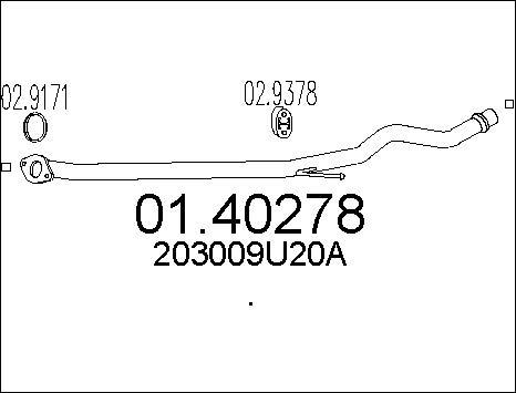 MTS 01.40278 - Tubo gas scarico www.autoricambi360.it