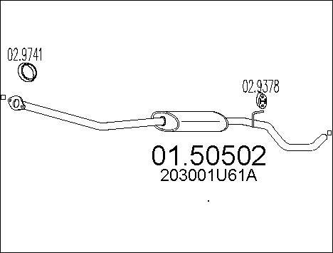 MTS 01.50502 - Silenziatore centrale www.autoricambi360.it