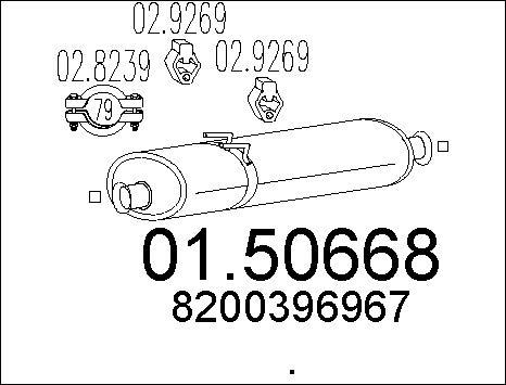 MTS 01.50668 - Silenziatore centrale www.autoricambi360.it