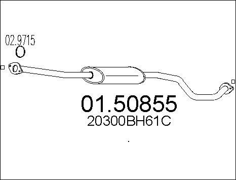 MTS 01.50855 - Silenziatore centrale www.autoricambi360.it