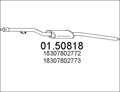 MTS 01.50818 - Silenziatore centrale www.autoricambi360.it