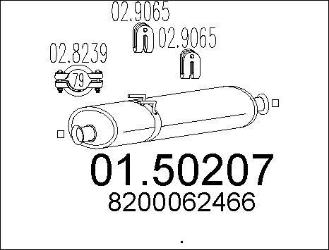 MTS 01.50207 - Silenziatore centrale www.autoricambi360.it