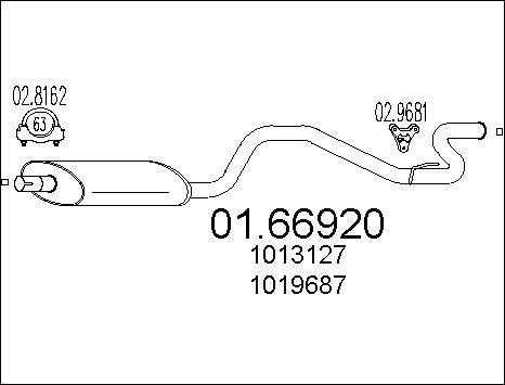 MTS 01.66920 - Silenziatore posteriore www.autoricambi360.it