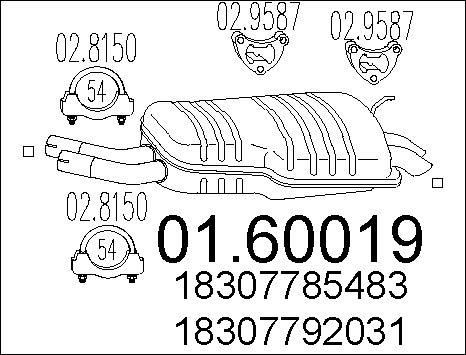 MTS 01.60019 - Silenziatore posteriore www.autoricambi360.it