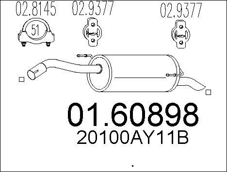 MTS 01.60898 - Silenziatore posteriore www.autoricambi360.it