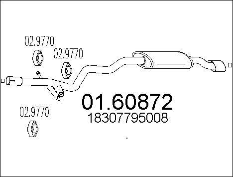 MTS 01.60872 - Silenziatore posteriore www.autoricambi360.it