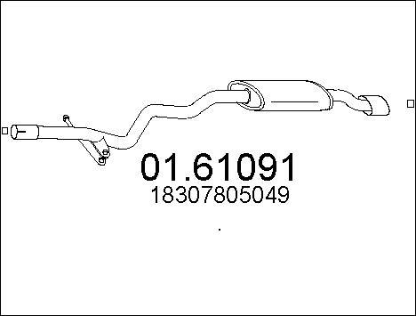 MTS 01.61091 - Silenziatore posteriore www.autoricambi360.it