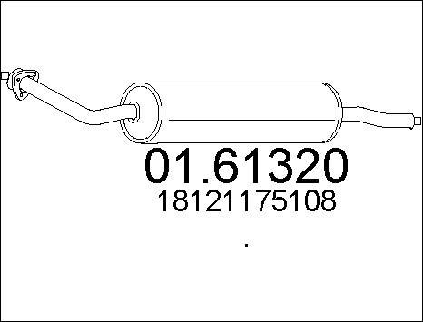 MTS 01.61320 - Silenziatore posteriore www.autoricambi360.it