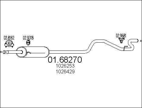 MTS 01.68270 - Silenziatore posteriore www.autoricambi360.it