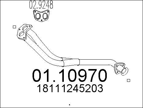 MTS 01.10970 - Tubo gas scarico www.autoricambi360.it