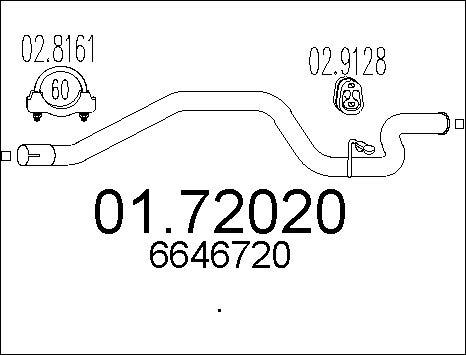 MTS 01.72020 - Tubo gas scarico www.autoricambi360.it
