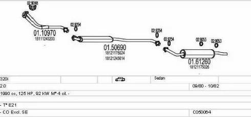 MTS C050064000766 - Impianto gas scarico www.autoricambi360.it