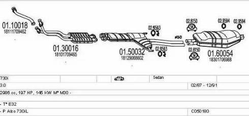 MTS C050180000881 - Impianto gas scarico www.autoricambi360.it