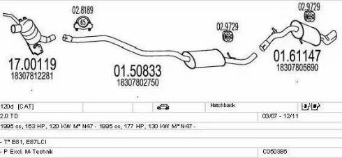 MTS C050386021485 - Impianto gas scarico www.autoricambi360.it