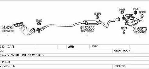 MTS C050338010216 - Impianto gas scarico www.autoricambi360.it